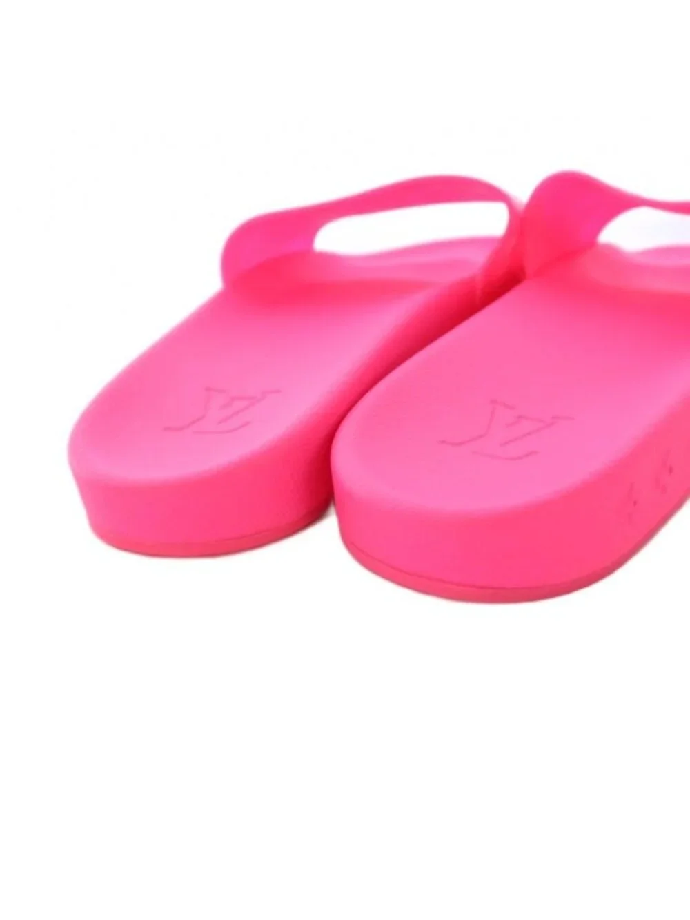 Louis Vuitton Waterfront Line Monogram Rubber Sandals 7 Pink KH - Picture 3 of 8